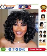 Comfortable 14&quot; Synthetic Curly Wig with Bangs - Perfect for Any Occasion - $922.97 MXN