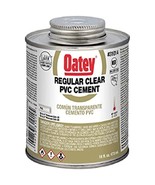 Oatey 31014 PVC Regular Cement, Clear, 16-Ounce - £19.68 GBP