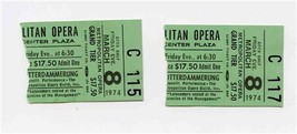 Gotterdammerung Ticket Stubs Metropolitan Opera 1974 Birgit Nilsson Jess Thomas - £14.02 GBP