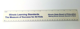 Plastic Ruler Illinois Board of Education Learning Standards Success - £9.04 GBP
