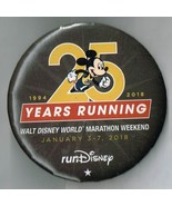 25 years running Walt Disney World Marathon Weekend Jan 3-7 2018 Pin bac... - $23.79