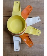 Tupperware Measuring Cups Complete Set of 6 Six in Orange Yellow Tan 1/4... - $40.22 CAD
