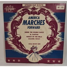 Royal Military Band America Marches Forward 45 RPM color vinyl 1950s - £3.92 GBP
