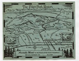 The Pikes Peak Region Postcard Amarillo Motel Colorado - £9.30 GBP