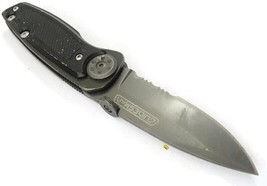 Guidesman Black Handle Stainless Steel Lock Back Folding Pocket Knife Used - $11.87