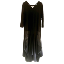 Joseph Ribkoff Long Draped Dress Pockets Black Gothic Lagenlook US 16 - £43.02 GBP