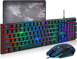 Gaming Mechanical Keyboard And Mouse Mousepad Set Combo Adapter For Xbox One - £36.75 GBP