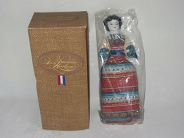 Vintage Avon Porcelain Head Fabric Doll w Lavender Sachet Box American Heirloom - £13.18 GBP