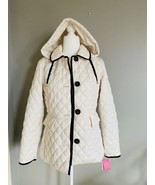 NWT Kate Spade Women&#39;s Quilted Hooded Jacket Cream Small - $410.23 CAD