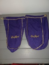 Lot of 2 Crown Royal Bags 13 Inch Large 1.75 Liter Purple &amp; Gold - $5.00