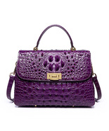 Genuine Leather Croc-Embossed Top Handle Bag, Shoulder Handbag for Women - $119.99