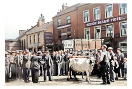 ptc6084 - Yorks - Early view, Richmond Cattle Market &amp; Hotel c1945 - pri... - £2.20 GBP