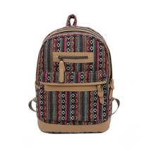 Ethnic Style Canvas Backpack Men/women Fashion Travel Bag Large Capacity Campus  - £27.92 GBP