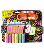 NEON 3D Sidewalk Chalk with 6 Washable Colors and 3D Glasses by Crayola - $24.61 CAD
