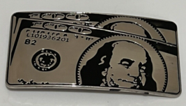 Hundred Doller Bill Design Belt Buckle Silver Metal all the Bannerman&#39;s - $15.92