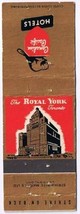 Matchbook Cover CP Canadian Pacific Royal York Hotel Toronto - £2.36 GBP