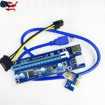 Usa Pci-E 1X To 16X Powered 60Cm Usb 3.0 Extender Riser Adapter Card For Bitcoin - £19.17 GBP