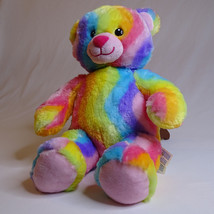 Build A Bear Teddy Rainbow Swirls Multicolor Plush Stuffed Bear Animal T... - $10.70
