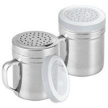 10Oz Metal Salt And Pepper Shakers With Lid - Dredge Seasoning Shakers -... - £15.97 GBP