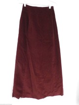 Vintage Sunny of Beverly Hills Burgundy Velvet Maxi Skirt 1970s 8 S - £27.55 GBP