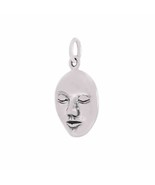Sterling Silver Serene Goddess Face Pendant 20x11mm - $37.53 CAD