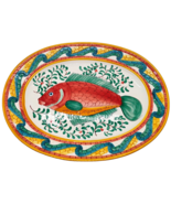 Clay Art Italian Mosaic Sea- Serving Platter 14 X 18 &quot;-1998  Fish - coun... - €25,22 EUR