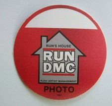 Run DMC Backstage Pass Original 1988 Concert Runs House Rap Hip Hop Music Red - £17.25 GBP