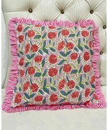Pack of 2 Throw Pillow Covers 100% Cotton Pre Washed Ruffle Decorative Pillowcas - $39.19 - $57.81