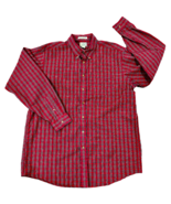 LL Bean Mens Shirt Size XLT Red Scottish Plaid Button Down Long Sleeves ... - £9.81 GBP