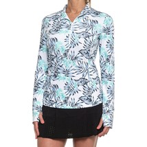 Nwt Tommy Bahama Ohana Blue Tropical Print Long Sleeve Mock Golf Shirt M L &amp; Xl - £48.70 GBP