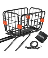 Rear Bike Rack With Basket For Bicycles, Adjustable Universal Aluminum A... - $64.93