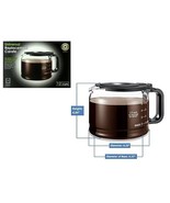 Medelco GL220BK 12-Cup Carafe Cafe Brew Clear Glass - $14.82