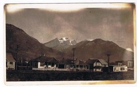 Postcard RPPC 3 Sisters Elk Valley BC Storm Coming Homes Nestled In Moun... - £5.95 GBP
