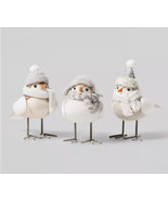 Set 3 Holiday Winter Outdoorsy Fabric Mini Birds Wondershop Target Figur... - $20.21