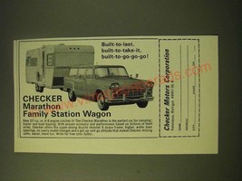 1966 Checker Marathon Family Station Wagon Ad - Built-to-last - £14.78 GBP