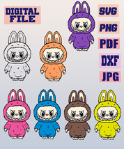 svg/png/jpg/pdf/dxf Labubu doll Character 7 designs Bundle Monsters Labubu - $2.99