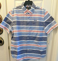 U.S. POLO ASSN. Men&#39;s Short Sleeve Button Down Shirt MEDIUM Striped Clas... - $35.60