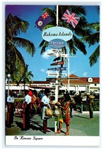 Vintage Rawson Square Signpost Nassau Bahamas Postcard - $5.95