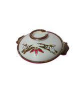 Vintage Japanese Ceramic Cherry Blossom Rice Bowl W/Lid 11&quot;Diameter x 7&quot;T - £23.44 GBP