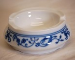 RGK Leander 1946 Boheme Ashtray Cobalt Blue Flower Pattern Loucky - $24.74