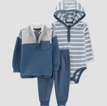 Carter&#39;s Just One You Baby Boys&#39; 9M Quilted Top &amp; Bottom Set - Blue/Gray - £9.42 GBP