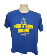 2008 University of Michigan Marathon Bound Adult Medium Blue TShirt - £11.62 GBP