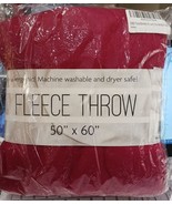50x60 Inches Fleece Throw Blanket for Living Room Couch Chair Bed, Barn Red - $22.99 CAD