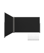 VEVOR Retractable Side Awning, 71''x 236'' Aluminum, 280g Polyester, Black - $192.90
