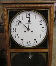 OAK WATERBURY 8 DAY WALL REGULATOR CLOCK MODEL IS CRANE FRANZ HERMLE WOR... - $209.36