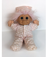 Vintage Russ Berrie Tootsie Troll Plush Stuffed Doll Pink Jammies and Ha... - £15.57 GBP