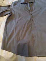 Alfani Mens Stretch Modern Pocket Short Sleeve Button Down Shirt Gray ME... - £18.09 GBP