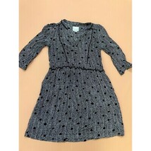 Maeve Anthropologie Mini Dress Black White Print 3/4 Sleeve Casual XS Ta... - $17.82