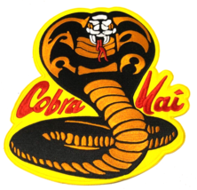 Karate Kid Cobra Kai Snake Logo Yellow Embroidered 10&quot; Patch NEW - £12.70 GBP