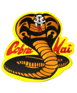 Karate Kid Cobra Kai Snake Logo Yellow Embroidered 10&quot; Patch NEW - $21.65 CAD